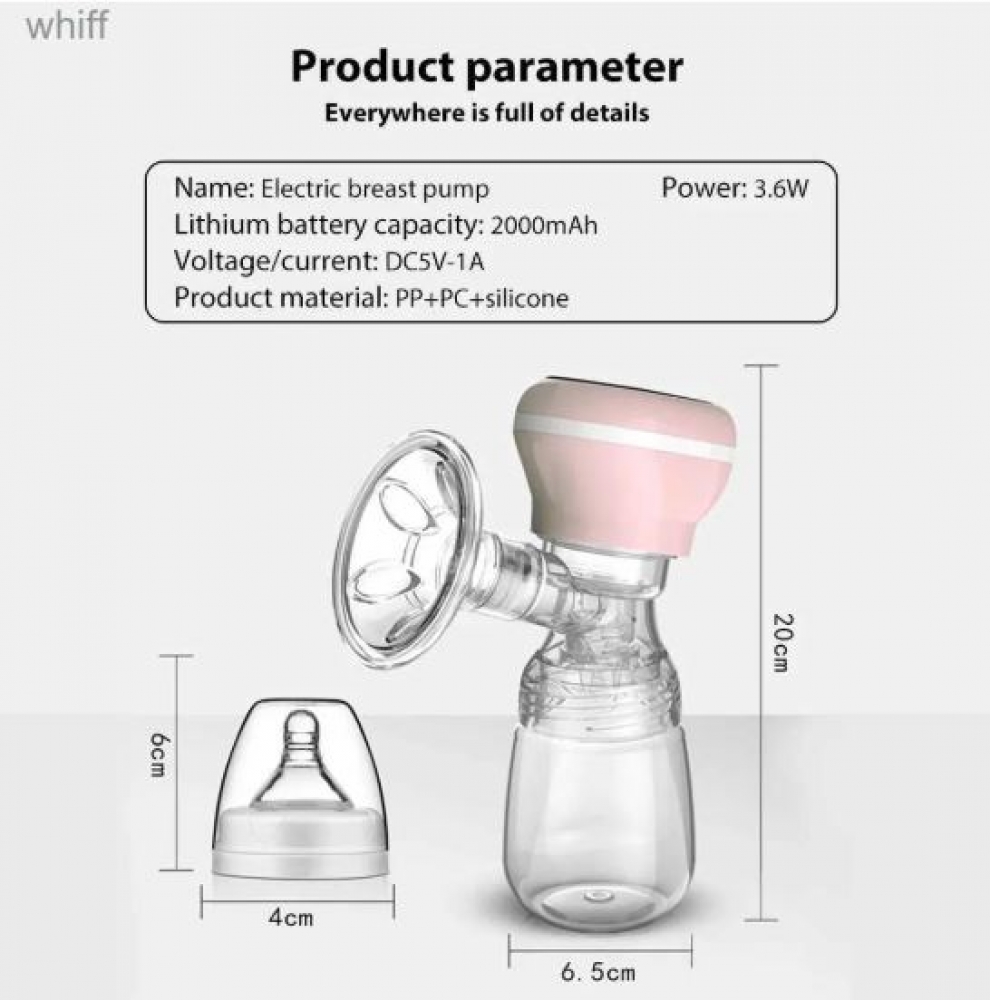 Portable USB Electric Breast Pump - Silent All-in-One Milk Extractor for Comfort Breastfeeding (BPA-Free)